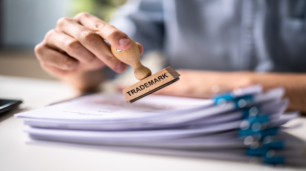 trademark stamp on paper